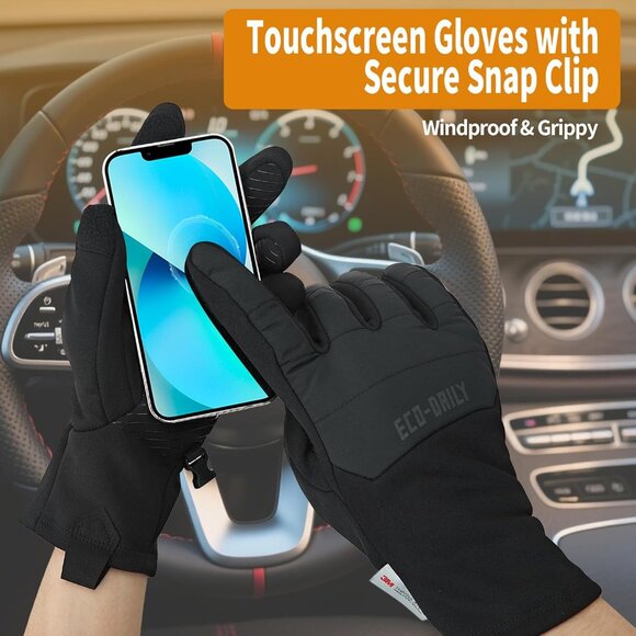 ⚡Eco daily Touchscreen Gloves Windproof Non Slip Grip Lightweight Winter Driv - Picture 2 of 7